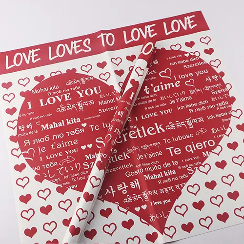 Red Big Heart Wrapping paper