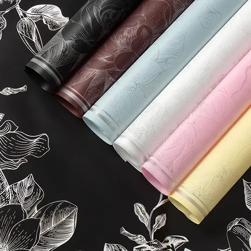Magnolia Lily Plastic Waterproof Flower Wrapping Papers (Pack of 20pcs)