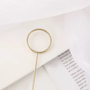 Metal Round Floral Card Holder