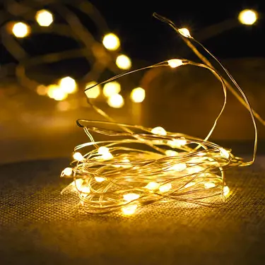 (Pack of 12) Warm White 7ft 20LED String Lights For Wedding/Party Floral Decorations