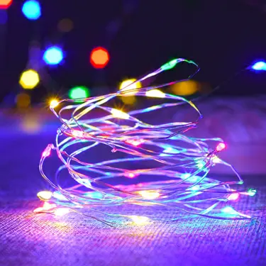 (Pack of 12) Multicolor 7ft 20LED String Lights For Wedding/Party Floral Decorations