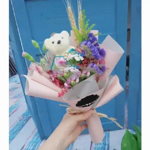 pack of 10 floral Foam Bears