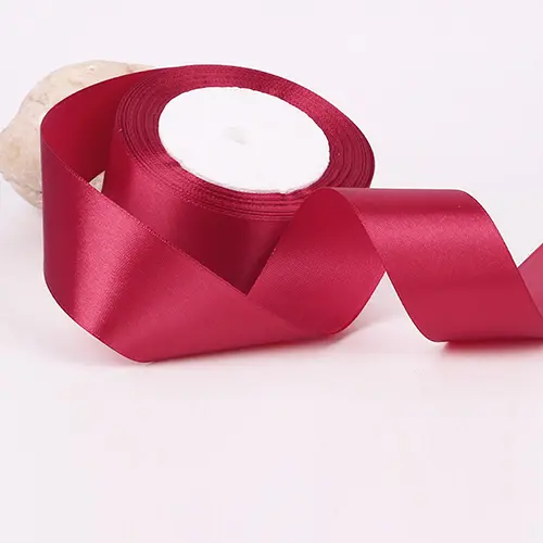 Burgundy 1 1/2 inch Single Face Satin Ribbon 25 yards