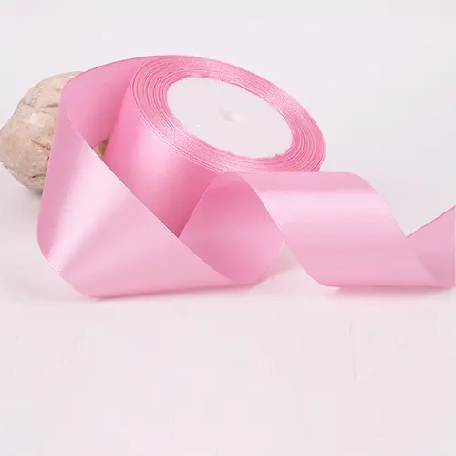 Pink 1 1/2 inch Single Face Satin Ribbon 25 yards