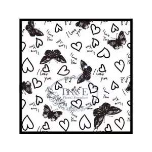 black-and-white-love-butterfly-wrapping-paper