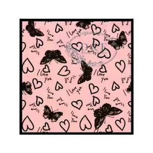 pink-and-black-love-butterfly-wrapping-paper