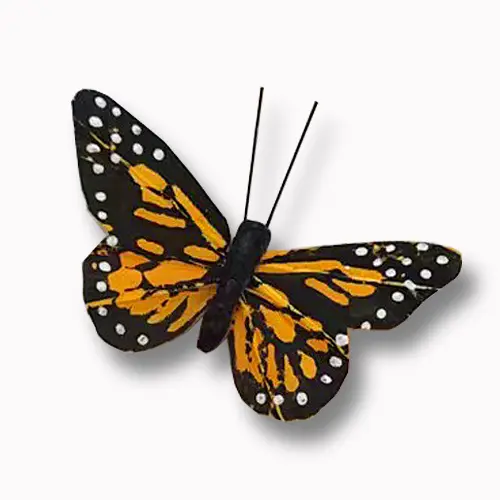 3 Inches Yellow Decoration Butterflies Pack of 12 pcs