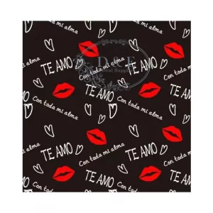 black-te-amo-love-wrapping-paper