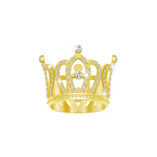 Gold Mini Crystal Crown