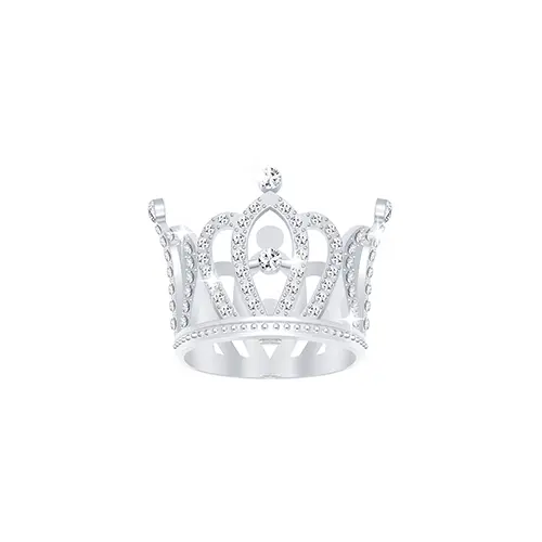 Silver Mini Crystal Crown