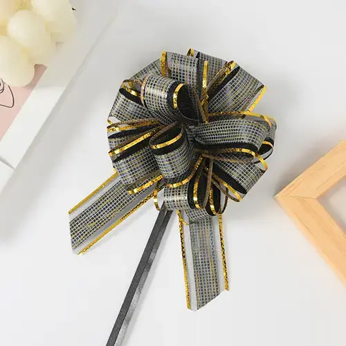 Black 3.5 Inches Pull Bow Ribbon