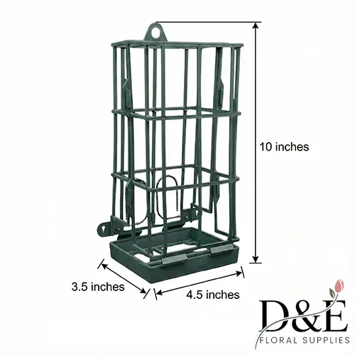 CH-01-4 Green plastic floral cage holder for sympathy arrangements