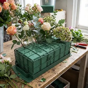 Green plastic floral foam cage holder florist supplies