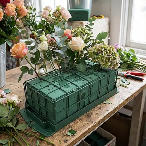Rectangular Floral Foam Cage Holder (No Foam) – Plastic Floral Cage