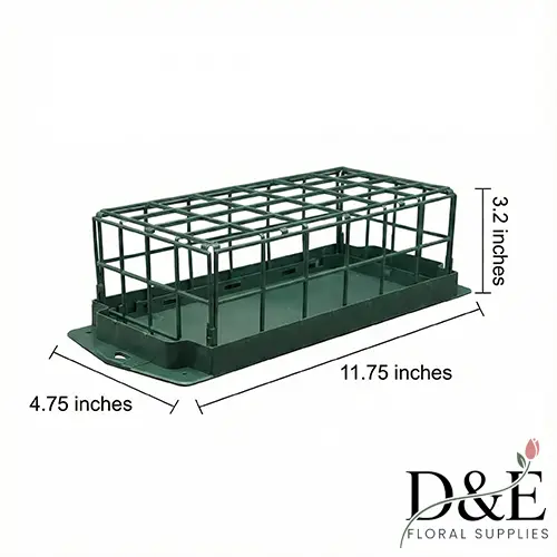 CH-02-4 Rectangular floral cage holder for sympathy arrangements