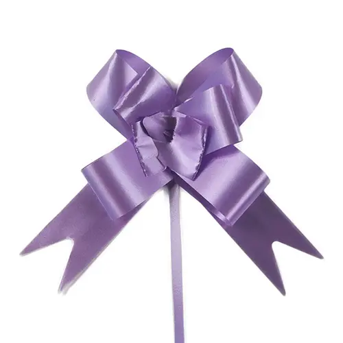 purple pull bow ribbon