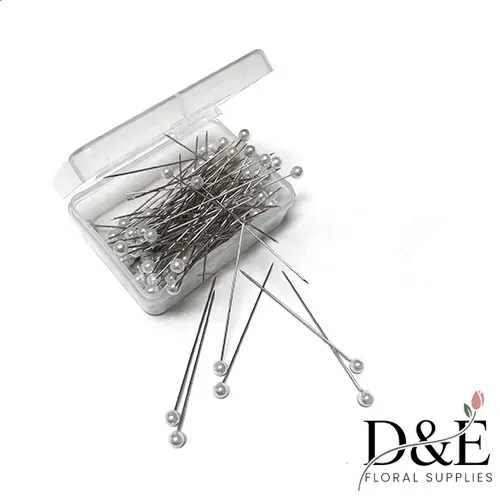 1076-1 pearl head floral pins in box