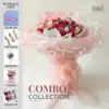 Floral Combo Set pink bouquet combo with LED love sign